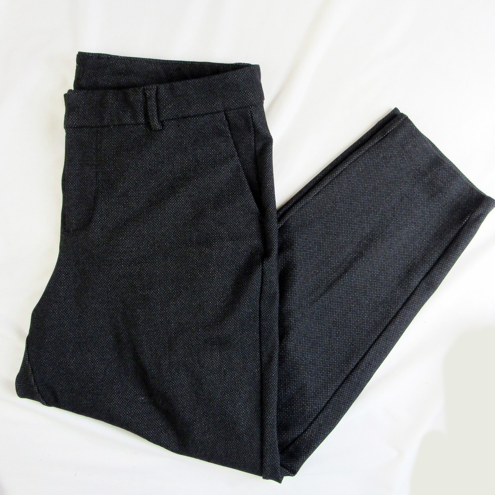 Liverpool Heavy Knit Trousers Black Hatch Pattern Women's Size 16W